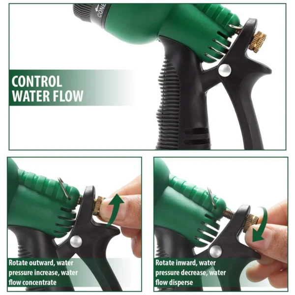 8 Pattern High Pressure Garden Hose Nozzle Water Spray - Image 5