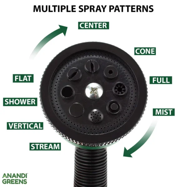 8 Pattern High Pressure Garden Hose Nozzle Water Spray - Image 4