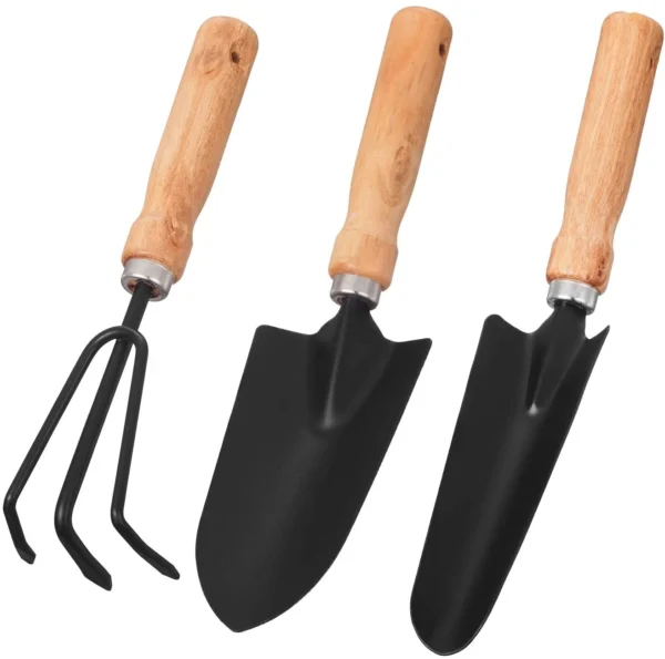 Gardening Tools - Hand Cultivator, Small Trowel, Garden Fork (Set Of 3) for Home Gardening, Perfectly Sized for Kids, Ideal for Flower Pot and Lawn - Image 2