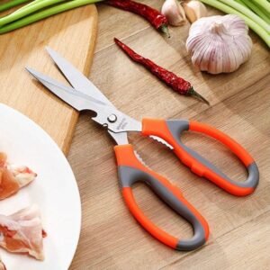 Gardening and Household Scissors - 1 PC (Stainless-steel) | Ergonomic Handle | Comfort Grip | Durable Blades | Multipurpose Kitchen, Fabric, Crafts and Garden Scissors