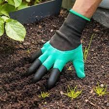 Garden Gloves, For Gardening, Material: Rubber, Claw Gloves for Planting Breathable Material with Right Hand Fingertips Claws for Digging and Pair